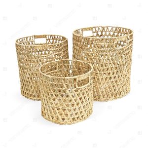 HONEYCOMB <b>Woven</b> <b>Basket</b> Water Hyacinth <b>Basket</b> Home Accessories Bathroom Laundry - Product Image 4