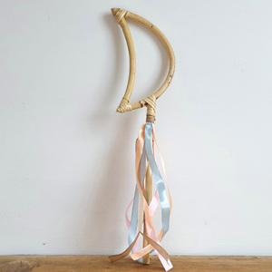 Baguette magique en rotin Montessori, adorable baguette de lune, accessoire de princesse fée pour jeu d'imitation, à vendre - Product Image 1