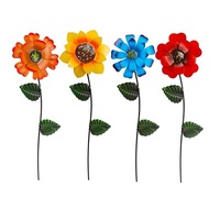 Meilleures Tendances : Piquets de Jardin Peints à la Main Directement de l'Usine avec Motifs Tournesol et Papillon pour Pelouse, Porche, Patio et Clôture