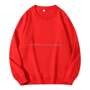 Cotton Thermal Men's Hoodies <b>Sweatshirts</b> New Style High Quality Solid Color Custom Cotton Terry Crew Neck Long Sleeve Crewneck - Product Image 6