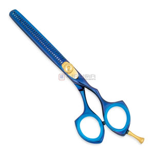 <b>Left</b> <b>Handed</b> Professional Hair Thinning <b>Scissors</b> Ergonomic Design Adjustable Tension Screw Ultra Sharp Blades Steel Rubber Hair - Product Image 4