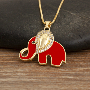 Custom 18K Gold Plated Zircon Pendant Necklace Cute <strong>Elephant</strong> Animal Statement Jewelry <strong>for</strong> <strong>Women</strong> Fashionable <strong>Gift</strong> - Product Image 3
