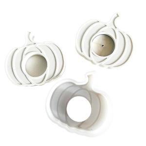 Moule en silicone pour bougie en forme de citrouille d'automne, bougeoir en forme de citrouille, résine de gypse - Product Image 5