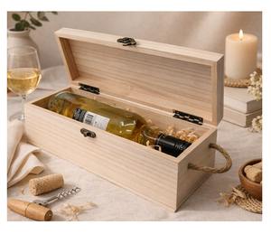 Porte-bouteilles en bois simple pour comptoir de cuisine, support d'organisation pour bouteilles de vin, support en bois massif naturel pour table à manger - Product Image 5