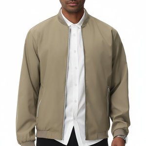 เสื้อแจ็คเก็ตซิปคุณภาพสูงสำหรับผู้ชาย แบบมีฮู้ด กันลม  ผ้าไนลอน  ซิปครึ่งตัว  แบบสั่งทำพิเศษ - Product Image 6