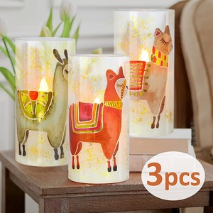 Velas de papel con calcomanías navideñas TOOWIN, velas románticas para cumpleaños y bodas, luces decorativas - Product Image 1