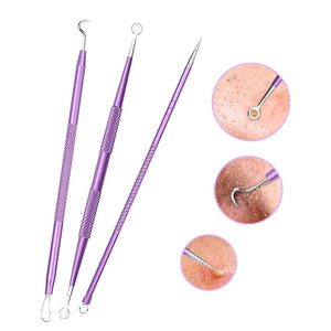 Stainless Steel 10 Pcs <b>Blackheads</b> Remover Comedone <b>Extractor</b> Tools set - Product Image 5