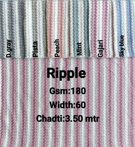 ผ้าถักลายริ้วเนื้อสัมผัสแบบเวฟ หนา 180 GSM ขนาด 60 นิ้ว ยืดได้ 4 ทิศทาง ผลิตจากโพลีเอสเตอร์ สแปนเด็กซ์ ไลคร่า น้ำหนัก 3.50 เมตร/กิโลกรัม เหมาะสำหรับชุดออกกำลังกาย ขายส่ง - Product Image 2