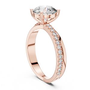 Anillo Solitario de Diamante Cultivado en Laboratorio con Corte Brillante, Certificado por IGI |   Anillo de Compromiso de Plata 925 con Baño de Rodio y Pavé, E-VVS2 0.95ct - Product Image 6