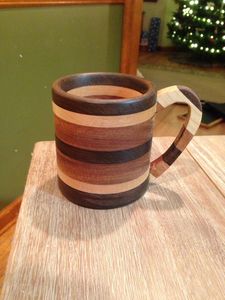 Natural Wooden Coffee Mug Solid Wood Tea Cup Classic Eco-Friendly Portable Heat Resistant <b>Drinkware</b> for Office Home Cafe Bar - Product Image 3
