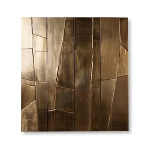 Arte de Pared Geométrico Moderno de Estilo Rústico Francés, Decoración de Metal con Acabado Envejecido, Patrón Irregular, Montaje en Pared, Pieza Única - Product Image 6
