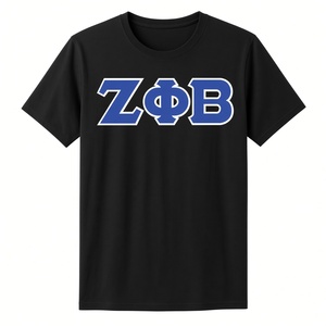 เสื้อยืดปักลายตัวอักษรกรีก Zeta Phi Beta 3 สำหรับผู้หญิง สีดำ สีน้ำเงินรอยัล ตัวอักษรเย็บติด คอกลม เสื้อทีเชิ้ตสตรีนักศึกษา แขนสั้น - Product Image 3
