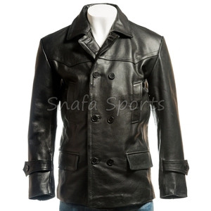 Manteau en peau de mouton de haute qualité pour homme, veste en cuir respirant de qualité supérieure, à double boutonnage, chaud et élégant, vêtements d'extérieur pour l'hiver - Product Image 2