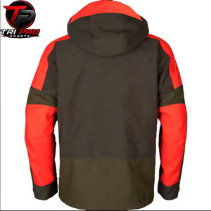 Veste Softshell de Chasse Unisexe TriPro Sports Hiver avec Capuche Intégrée, Fermeture Éclair Intégrale, Poignets Ajustables, Épaules Contrastantes et Détails Frontaux - Product Image 6