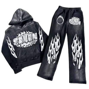 Survêtement de sport unisexe grande taille |   Imperméable, respirant, écologique, délavé à l'acide, uni |   Séchage rapide 100% polyester |   Gymnase et course à pied - Product Image 1