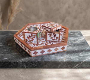 Soporte de incienso de madera con caja de almacenamiento, difusor de aromaterapia con diseño de hojas, accesorio de escritorio para mesa - Product Image 2