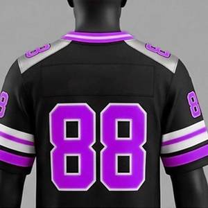 Camisetas de Fútbol Americano Sublimadas con Logotipo Personalizado, Transpirables, de Manga Corta, Duraderas, para Equipos, en Oferta - Product Image 2