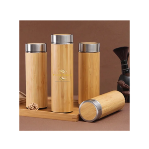 Bouteille d'eau en bambou naturel, réutilisable, de qualité supérieure, pour les voyages en plein air, vente en gros - Product Image 6