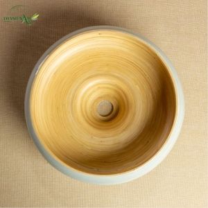 Abat-jour moderne en bambou tressé fait main, naturel et écologique, pour lampes suspendues, de table et sur pied - Product Image 5