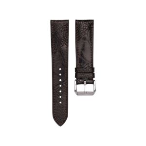 Bracelet de montre en cuir de jambe d'autruche à motif symétrique, cousu main, pour montres de luxe, idéal pour tenues formelles, remplacement unique et parfaitement ajusté - Product Image 2