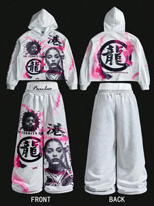 Fabricante Mayorista de Conjuntos Deportivos con Lavado Ácido, Ropa Casual de Moda, Producto con Serigrafía, Chándal con Efecto Desgastado por el Sol para Hombre - Product Image 3