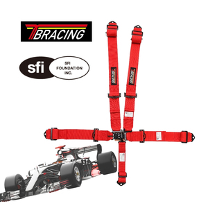 เข็มขัดนิรภัยแบบ 5 จุด SFI 16.1 Certified TBRACING SF-501 สำหรับรถควอเตอร์มิดเจ็ท ผลิตจากโรงงานไต้หวัน พร้อมโลโก้สั่งทำพิเศษ เพื่อความปลอดภัยระดับมืออาชีพ - Product Image 1