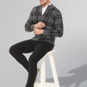 Wholesale <b>Men's</b> Zip up Knitted Sweaters Casual Wear Warm Winter Zipper <b>Cardigan</b> <b>Long</b> Sleeve <b>Men's</b> Sweaters - Product Image 6