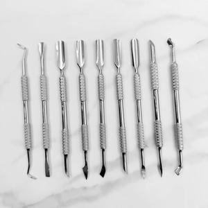 Ensemble de repousse-cuticules à double extrémité en acier inoxydable chirurgical Morje, outil de manucure réutilisable, conception à double tête - Product Image 2