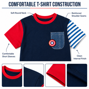 Ensemble T-shirt à manches longues et short Foxcotton Club pour homme – Couleur personnalisable, tenue décontractée d'été, col rond, 100 % coton tricoté - Product Image 5