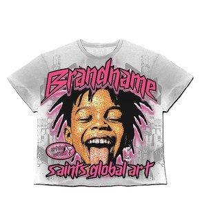 Camisetas de hombre TAHAD 2026 personalizadas, de gran tamaño, estampadas, de 300 g/m², con dobladillo desgastado, hombros caídos y corte holgado - Product Image 6