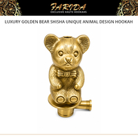 Chichas Farida Luxury Golden Bear, finition laquée sculptée, construction en laiton massif, durable, écologique, ensemble complet.