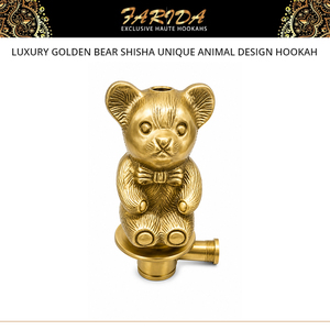 Nouveauté Farida Hookahs : Chicha de Luxe Sculptée avec Finition Laquée Dorée, Modèle Ours Unique, Qualité Supérieure, Meilleure Vente - Product Image 4