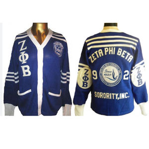 เสื้อคาร์ดิแกนอะคริลิกปักลาย Zeta Phi Beta Sorority สำหรับผู้หญิง |   เสื้อคาร์ดิแกนขนสัตว์ปักลายแบบสั่งทำสำหรับสุภาพสตรีของชมรมนักศึกษาหญิง - Product Image 5