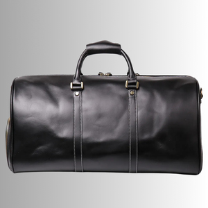 Sac de voyage vintage en cuir véritable, grande capacité, sac de week-end, sac de voyage unisexe, sac en cuir de vachette durable pour homme - Product Image 3