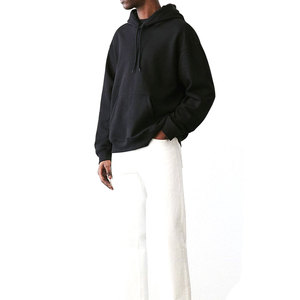 Sudadera con Capucha de Forro Polar para Hombre, Nueva Colección Otoño-Invierno, con Logotipo Personalizado, de Algodón Grueso y Pesado, Color Negro - Product Image 1