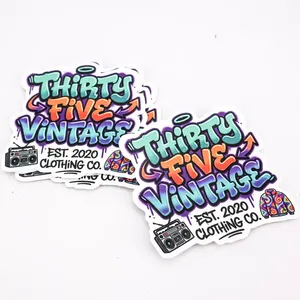 Hoja de pegatinas troqueladas personalizadas, duraderas, impermeables, de vinilo adhesivo, con logotipo de dibujos animados y impresión UV - Product Image 2
