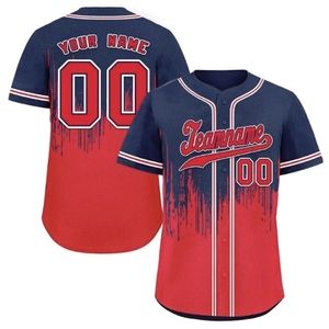 OEM NEW Low MOQ Sports Clothing Comfortable Breathable Printed Half Baseball Jersey Custom Size Adults 100% Polyester Unisex - Product Image 3