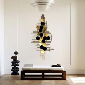 Geometric Elegance Metal Wall Decor Modern Design <b>Islamic</b> Style Framed Aluminium Art <b>Print</b> for Home and Hotel Interior Decor - Product Image 1