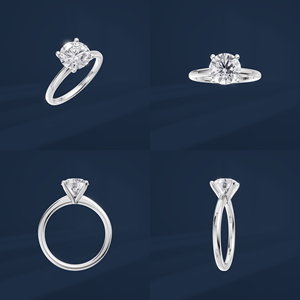 Bague de fiançailles pour femme en platine PT950 avec diamant de laboratoire taille brillant rond de 2 carats, style classique - Product Image 6