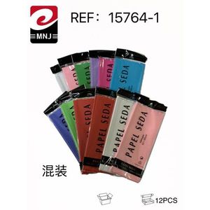 Carta Seta Artigianale Colori Misti 12 Pezzi Rettangolari Carta di Riso per Origami Materiali Artistici - Product Image 1