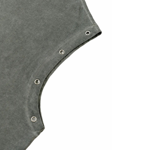 Casual Men's Streetwear Cropped Boxy Muscle Tank Top Heavyweight Sleeveless T-Shirt Acid Wash Distressed Design Knitted Weaving - Product Image 4