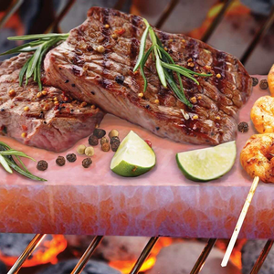 Losa de Sal del Himalaya en Forma de Corazón para Regalos Románticos y Catering de Bodas, Piedra para Servir Gourmet de 8 Pulgadas, Marca Privada - Product Image 1