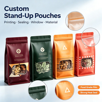 Emballage personnalisé pour épices au curcuma, finition mate, qualité alimentaire, résistant à l'humidité et aux odeurs, pochette autoportante avec fermeture éclair et impression sérigraphique