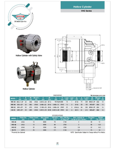 Torno CNC de Cilindro Hueco Rotatorio Serie VHC con Válvula de Seguridad Integrada, 19 kg, 5000 RPM, 5130 kg de Fuerza de Tracción, Centro Abierto - Product Image 5