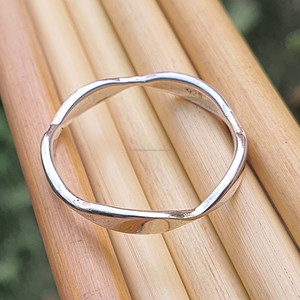 Bague vague océan minimaliste Dainty Zig Zag empilable Design or bijoux en argent Sterling pour mariages fiançailles cadeau direct - Product Image 4