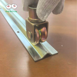 Roulettes <span class=keywords><strong>en</strong></span> acier <span class=keywords><strong>en</strong></span> forme de V de 2 pouces pour portes coulissantes, design moderne, résistantes à la charge et à l'usure, surface galvanisée - Product Image 1