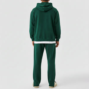 Conjunto Deportivo Personalizado de Alta Calidad, 100% Algodón, Felpa, Lavado Ácido, Top Corto, Sudadera con Capucha y Pantalones Jogger Holgados - Product Image 3