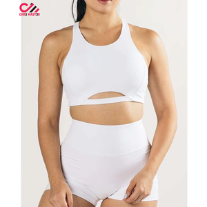 Conjunto de Yoga de Dos Piezas para Mujer con Logotipo Personalizado, Shorts de Ciclismo y Sujetador Deportivo para Gimnasio, Fitness y Entrenamiento, Ropa Deportiva Activa, Colección Verano 2026 - Product Image 3