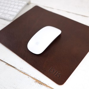 Alfombrilla de Ratón de Cuero Genuino, Base Antideslizante, Alfombrilla de Oficina para Juegos, Superficie Suave y Duradera, LMP-0055 - Product Image 1
