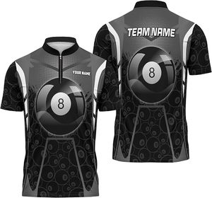 Maillot d'équipe de billard personnalisé à demi-zip pour le sport - Product Image 5